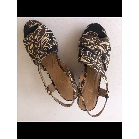 Naturalizer N5 Comfort Lulianna Coated Linen Slingback Cork Wedge Size 9M - Picture 13 of 15